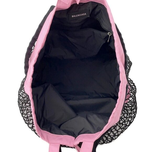 BALENCIAGA Tote Bag Size Medium Canvas Pink/Black 791809 - Picture 14 of 14